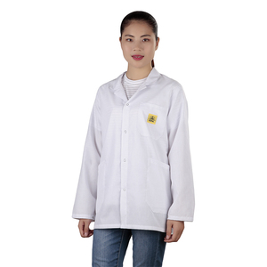 Traje de <span class=keywords><strong>trabajo</strong></span> de sala limpia 1/2 personalizable, uniforme de taller electrónico antiestático sin polvo, bata de Bata ESD <span class=keywords><strong>para</strong></span> un entorno de <span class=keywords><strong>trabajo</strong></span> seguro - Product Image 2