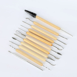 Juego de 11 Herramientas para Escultura con Cuchillos de Madera, Hierro y Plástico para Manualidades de Arcilla y Cerámica - Herramienta para Artistas Personalizada BV-CTH01 - Product Image 2