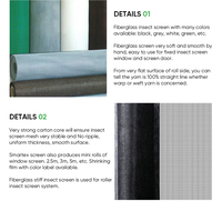 Mosquitera Plegable para Ventanas y Puertas, de Fibra de Vidrio, Enrollable, Anti Mosquitos