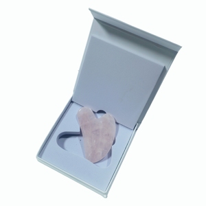 Herramientas de belleza para reafirmar la piel, revitalizador de piel, 100% natural, cuarzo rosa, jade gua sha con caja. - Product Image 5