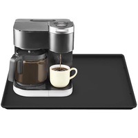 Tapis en silicone portable personnalisé avec rebord surélevé, antidérapant, anti-poussière, étanche, bac de récupération des condensats