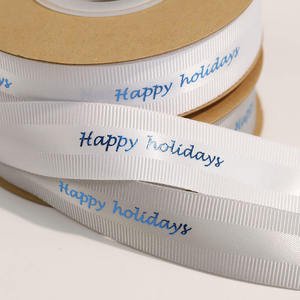 Bán buôn 3D biểu tượng tùy chỉnh màu xanh lá <span class=keywords><strong>c</strong></span>ây mang nhãn hiệu Tên in Grosgrain <span class=keywords><strong>satin</strong></span> tùy chỉnh Ribbon với letrring thiết kế Quà Tặng Ribbon CuộN - Product Image 1