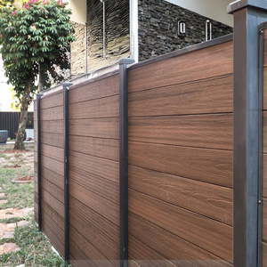 Thanh lịch WPC vườn hàng rào bán buôn gỗ Veneer rãnh tường Bảng điều chỉnh thiết kế bán buôn thanh lịch hàng rào lưới mắt cáo & Cổng - Product Image 4
