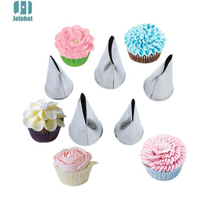5 Piece Rose Petal Piping Tip Set 304 Stainless Steel Butter Cake Decorating Tools Reusable - Product Image 2