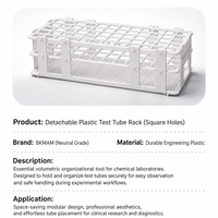 Support de tubes à essai en plastique PP durable, multi-trous, de qualité médicale, pour laboratoire scientifique, personnalisé OEM, vente en gros