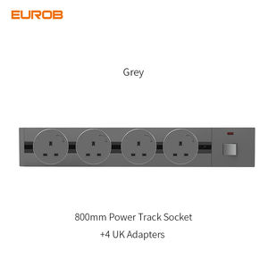 Adaptador de enchufe de sistema de riel universal de alta calidad <span class=keywords><strong>Eurob</strong></span> de 800mm con 4 enchufes estándar del Reino Unido de 8000W - Product Image 3