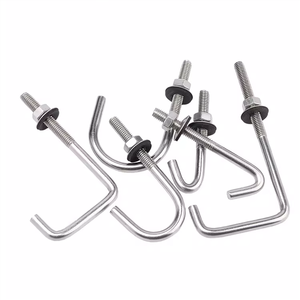 Bullone a L in Acciaio al Carbonio Zincato per Impieghi Gravosi M14 - M30, Ancoraggio per Calcestruzzo, Gancio Forgiato M12 con Rondella e Dado Esagonale, Bullone a 7 Ganci - Product Image 3