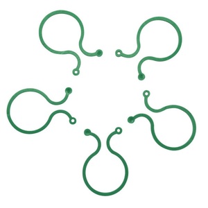 Clips de plantes vertes réutilisables de haute qualité, support pour plantes grimpantes de jardinage, résistant aux intempéries, revêtement PE, 6x4 cm, <span class=keywords><strong>aide</strong></span> à sécuriser les plantes - Product Image 1