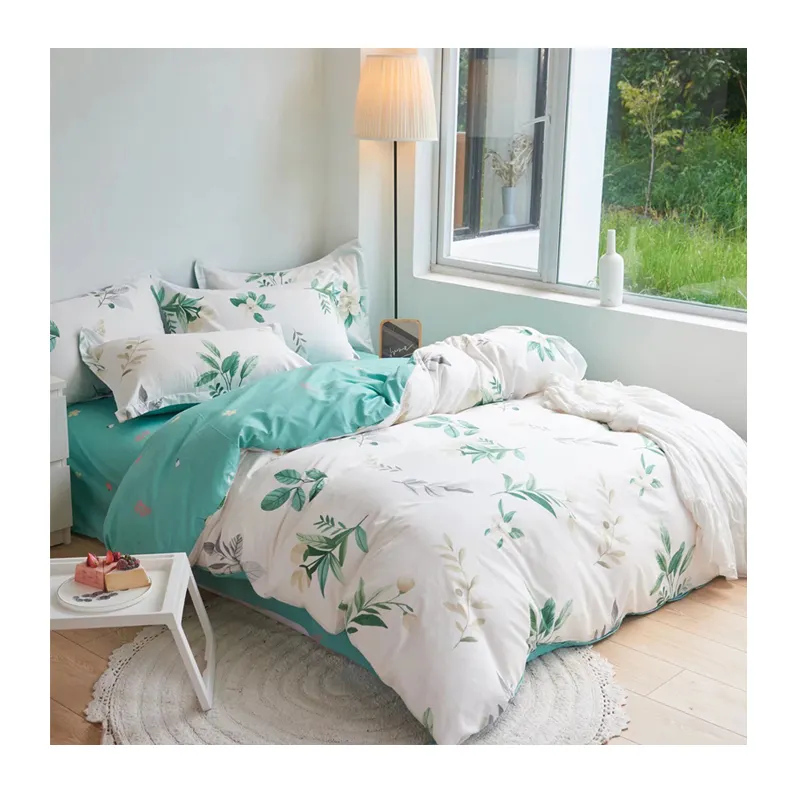 European Flower Style Bedding Sets 2-3 Pieces,1 Duvet Cover ,1/2 Pillowcases,Queen King Single Double Twin Dropping