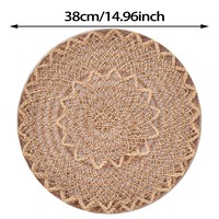 Set de table rond ajouré, lavable, style nordique créatif, anti-brûlure, isolant thermique, couleur unie, pour la maison