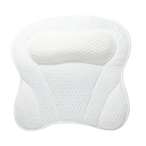 畅销书豪华浴枕3D或4D气网水疗浴缸符合人体工程学的浴缸颈部肩部枕头支撑垫