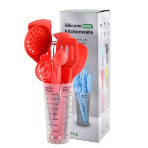 Juego de Utensilios de Cocina de Silicona y Nailon Resistentes al Calor, 16 Piezas, Aptos para Alimentos, con Soporte, para Lavavajillas/Microondas/Horno - Product Image 3