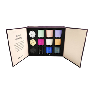 Caja de Regalo de Lujo con Logotipo Personalizado, <span class=keywords><strong>Calendario</strong></span> de Adviento con Doble Puerta Abatible, para Velas Aromáticas - Product Image 5