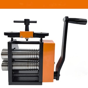 Oranje handmatige walsmachine voor het maken van sieraden, het walsen van plaatmetaal, het trekken van cirkelvormige en halfronde draden - Product Image 6