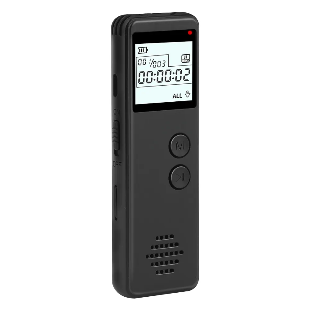 Wholesale High Quality Portable Rechargeable 8GB Digital Audio Voice Recorder Dictaphone MP3 Player Intelligent Noise Reduction