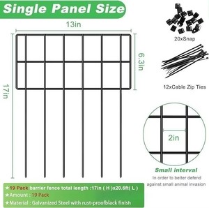 No Dig Welded Square Iron <b>Wire</b> Anti Rust Underground Dog Rabbit Animal Barrier Fence with PVC Coated <b>Wire</b> <b>Mesh</b> Stake - Product Image 2
