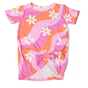 Robe T-shirt une pièce personnalisée pour filles et enfants avec motifs imprimés pour le printemps, l'automne et l'été ODM - Product Image 5
