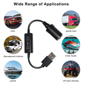 Câble convertisseur d'alimentation universel USB 5V vers allume-cigare 12V pour voiture, camion, camping-car - Product Image 5