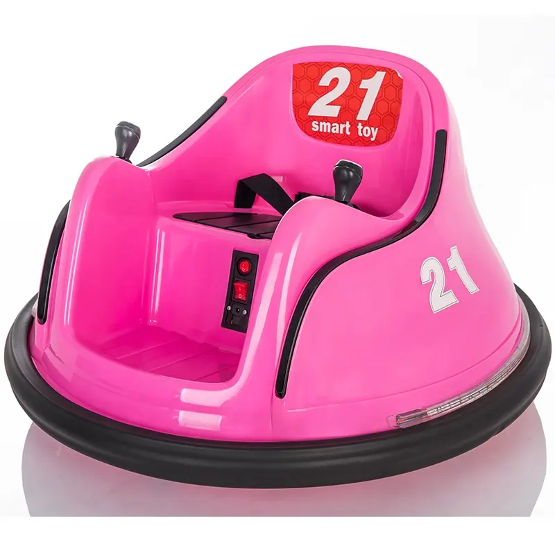 Kidzone12vバッテリーベビーキッズがバンパーカーに乗る電動パワーホイール野生のもの360スピニングライドオンカー女性