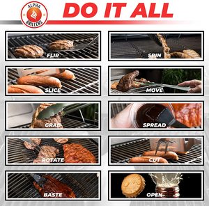 Juego de Utensilios para Asar de Acero Inoxidable Resistente al Calor, Estilo Coreano, de Alta Resistencia, con Mango Largo, 4 Piezas, para Uso en Exteriores, Venta Caliente en Alibaba - Product Image 6
