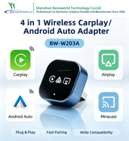 Dongle CarPlay Android Auto en gros, mini USB 2.0 en plastique, Plug and Play, Mirror Link pour autoradio, compatible iOS 10+ et Android 11+