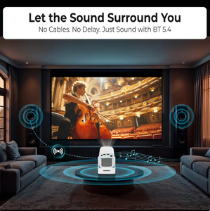 IHOMELIFE X17 1080P Native Resolution up 4K Android 13 LED Smart <strong>Projector</strong> 300 Lumens Built-in <strong>Speakers</strong> Portable Home Theater - Product Image 6