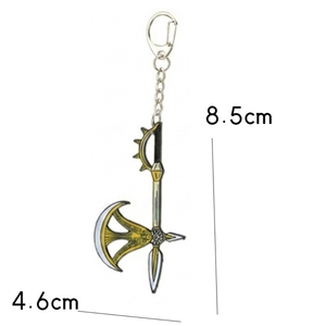 Porte-clés Anime <span class=keywords><strong>Seven</strong></span> <span class=keywords><strong>Deadly</strong></span> <span class=keywords><strong>Sins</strong></span> avec design Diankin Aiskano & Meliodas, modèle en métal, pendentif pour les fans et les collectionneurs - Product Image 2