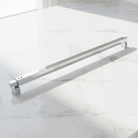 Barre de douche en acier inoxydable C005, nouveau style, design optimal, barre de porte en verre pour salle de bain en alliage de zinc pour hôtels
