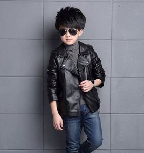 Cy12478a Offre Spéciale enfants <span class=keywords><strong>manteau</strong></span> pour 2-15 <span class=keywords><strong>ans</strong></span> fille et garçons veste en cuir - Product Image 3