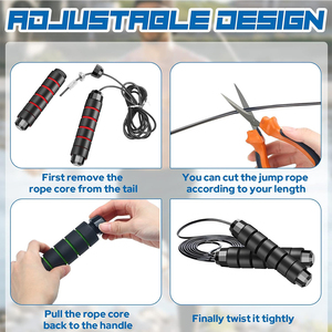 <span class=keywords><strong>Corde</strong></span> <span class=keywords><strong>à</strong></span> <span class=keywords><strong>sauter</strong></span> durable et légère pour enfants, étudiants, débutants, entraînement scolaire, <span class=keywords><strong>exercice</strong></span> physique et fitness - Product Image 6