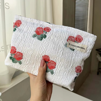 Trousse de maquillage rose blanche et noire personnalisée à la mode pochette de rangement à fermeture éclair trousse de toilette sacs à cosmétiques de voyage étuis pour femmes dames