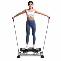 Máquina de Ejercicios Compacta y Portátil de Acero Ajustable para Ejercicios de Rodillas y Articulaciones, Stepper Lateral para Uso Doméstico