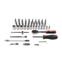 Ensemble d'outils de réparation automobile de 46 pièces / Ensemble d'outils à douilles avec clé à cliquet / Ensemble d'outils combinés avec tournevis