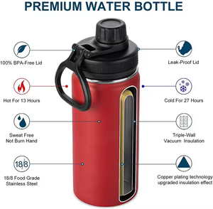 Bouteille d'eau chaude isotherme sous vide en acier inoxydable sans BPA, grande capacité, pour le sport, 6-12 heures, vente en gros, personnalisable - Product Image 4