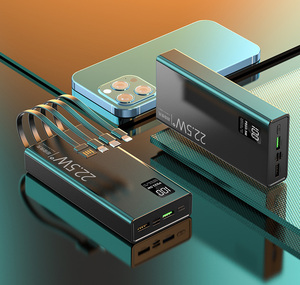 Cargador portátil de carga rápida PD 22,5 W 20000mAh, Batería grande con Cable incorporado, novedad - Product Image 3