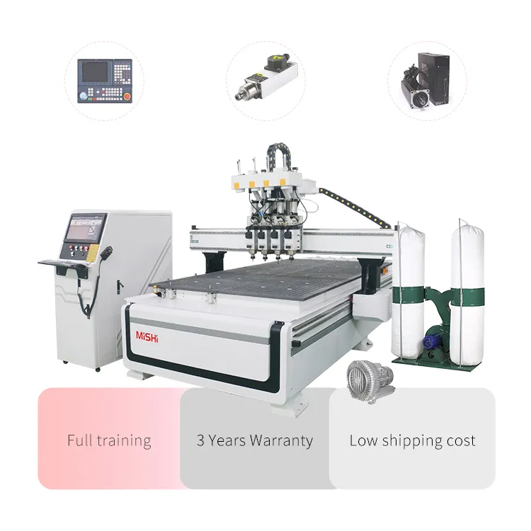 Mesin Pekerjaan Kayu 3D 1325 ATC CNC Router Kayu Ukiran 1325 4 Sumbu 3D Mesin Pertukangan Ukiran