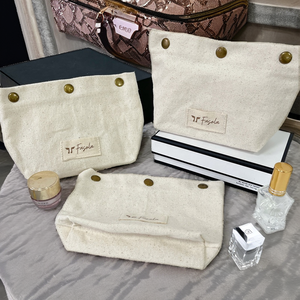 Bolsas Cosméticas de Polvo Suelto Reciclables de Algodón Orgánico Chuanghua con Logotipo Personalizable, Impresión Serigráfica y Cordón de Cierre - Product Image 2