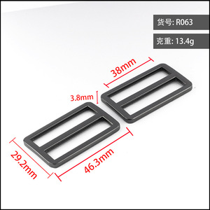 หัวเข็มขัดรูปตัว D ทำจากโลหะผสมสังกะสี ขนาด 38 มม. ปรับได้สองระดับ สำหรับกระเป๋า เข็มขัด เป้สะพายหลัง ทนทานต่อการใช้งานทั่วไป ผลิตด้วยวิธีหล่อขึ้นรูป สีทึบ - Product Image 4