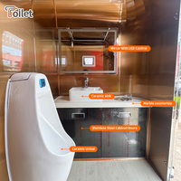 Remorque WC mobile de luxe en acier inoxydable robuste avec 2 cabines, pour parcs - Fabricant