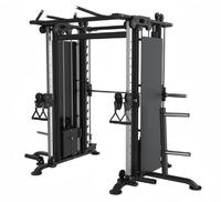 Machine Smith multifonctionnelle SQ7012A avec support de barre réglable, système de câbles et station d'entraînement pour la maison