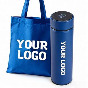 Logo Outdoor Digital Temperature Display Stainless Steel Vacuum Flask Promo Business Gift Smart Water <b>Bottle</b> Wholesale - Product Image 1