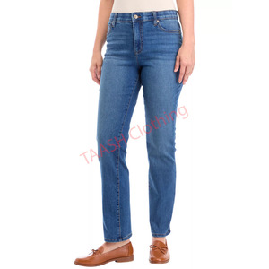 Pantalones Vaqueros Clásicos de Mujer con Bolsillos, Ajuste Atemporal, Tejido Suave y Elástico, Cómodo y Duradero, para Uso Diario Informal y Semi Formal - Product Image 3