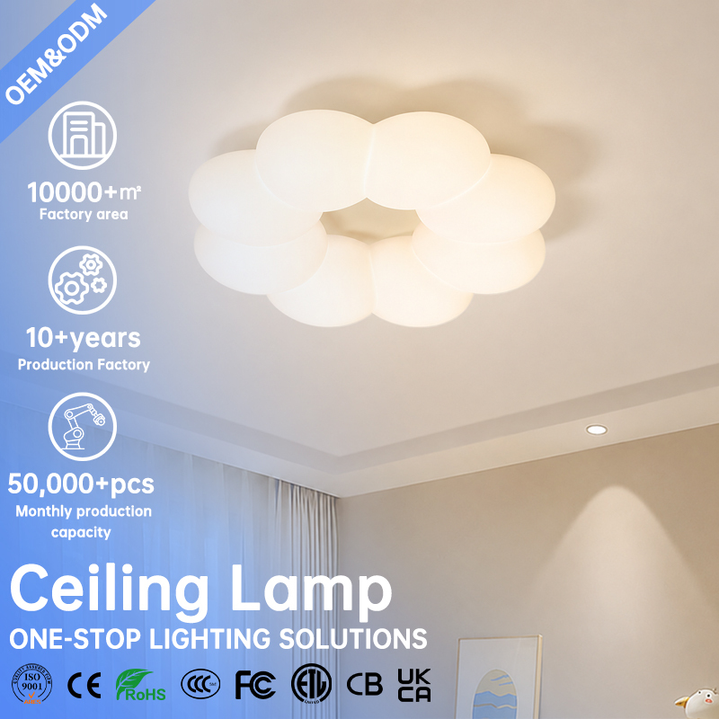 Modern Led Ceiling Light for Living Room Bedroom Home Office Smart Remote CCT Adjustable Ra97 High CRI Surface Mounted Ceiling