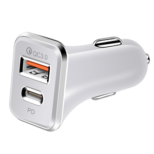 Cargador de coche 2 puertos PD30W + QC18W Dual <span class=keywords><strong>USB</strong></span> toma encendedor de cigarrillos adaptador de cargador de coche rápido - Product Image 6