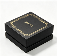 Boîte à bijoux de luxe avec fermeture magnétique en feuille d'or, matériaux recyclés, boîte cadeau en papier rigide, insert en éponge, emballage personnalisé avec logo