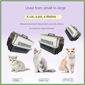 Hızlı Teslimat Havayolu Onaylı Portatif Plastik Büyük Boy Seyahat Taşıma Çantası Tekerlekli Evcil Hayvan Köpek Kedi Taşıma Kafesi Satılık - Product Image 4