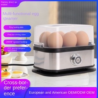 Cuiseur à œufs électrique Lingyue, version numérique, 6 œufs, boîtier en plastique automatique, classe énergétique A+++ 200W, carré