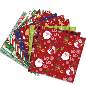 WW017 pesta Natal pola kotak-kotak merah bahan akun tangan DIY kertas buku tempel pembuatan kartu latar belakang - Product Image 1