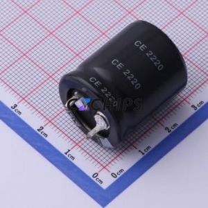 ELH2GM101O25KT Snap-in <b>Aluminum</b> <b>Electrolytic</b> <b>Capacitor</b> Through hole Component (THT),D22xL25mm 22mm 25mm - Product Image 2
