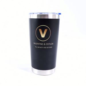 Tazas de Café Promocionales Personalizadas con Logotipo, de Acero Inoxidable y Aluminio, de 16 oz, con Tapas - Product Image 2